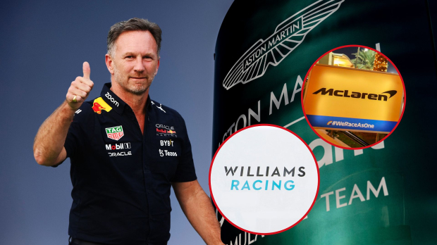 red bull, aston martin, mclaren, williams