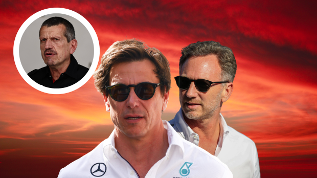 Guenther Steiner, Toto Wolff and Christian Horner