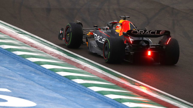 Max Verstappen in his RB18 at Imola