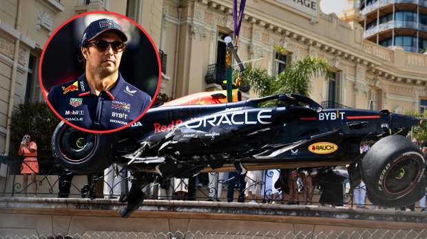 Thumbnail for article regarding reaction Perez on crash Monaco
