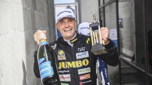 Van Eerd on the podium after Le Mans