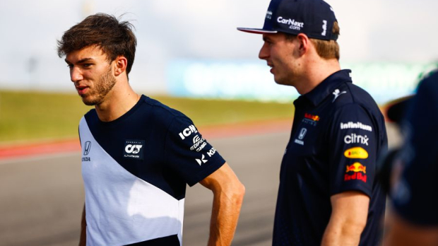Pierre Gasly and Max Verstappen
