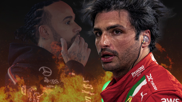 Carlos Sainz and Lewis Hamilton
