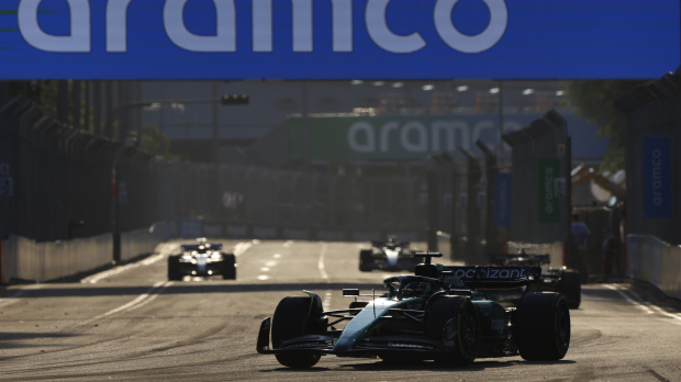 Lance Stroll driving in Singapore