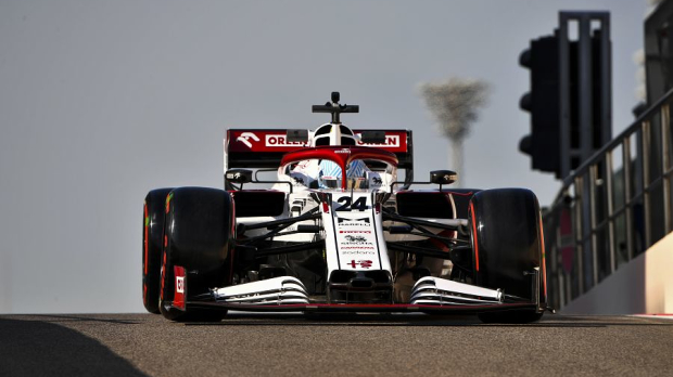 Guanyu Zhou during the post season test in Abu Dhabi