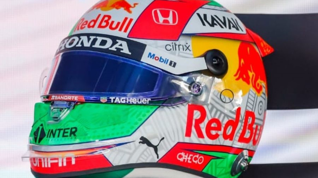 Perez helm Mexico — Foto: © LAT Images