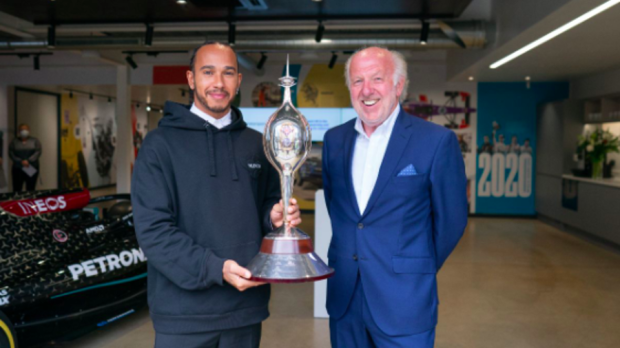 Lewis Hamilton with David Richards