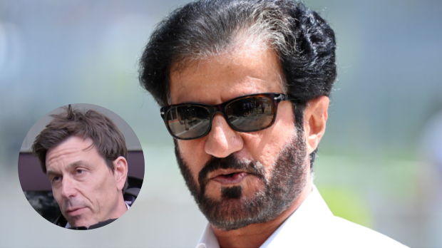 Toto Wolff and Mohammed Ben Sulayem seen chatting at Silverstone