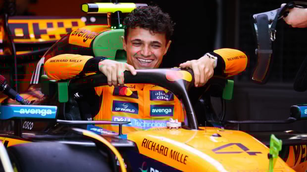 Lando Norris in his McLaren at Imola
