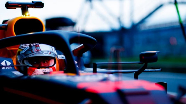 Verstappen in the RB16B