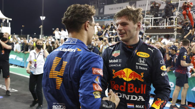Lando Norris and Verstappen after the Grand Prix of Abu Dhabi