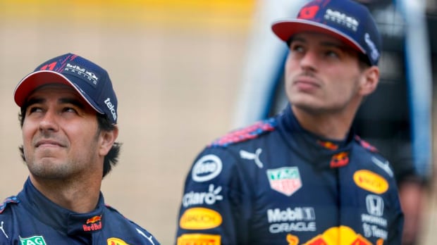 Sergio Perez and Max Verstappen
