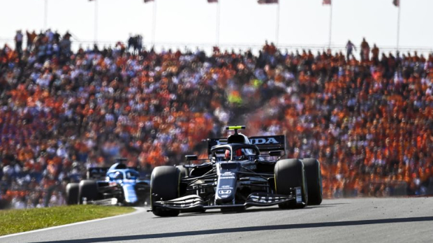 Pierre Gasly in his AlphaTauri at Zandvoort