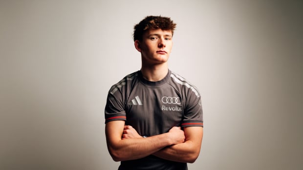 A professional image of Audi junior driver Freddie Slater — Photo: © Credit: Audi Revolut F1® Team