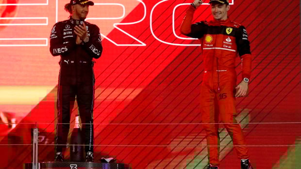Lewis Hamilton and Charles Leclerc