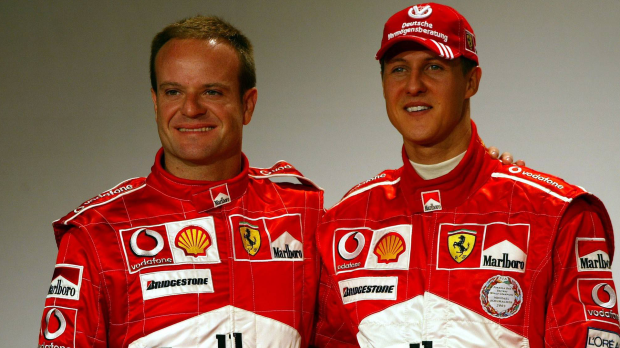 Barrichello was beside Schumacher for his five straight Ferrari titles