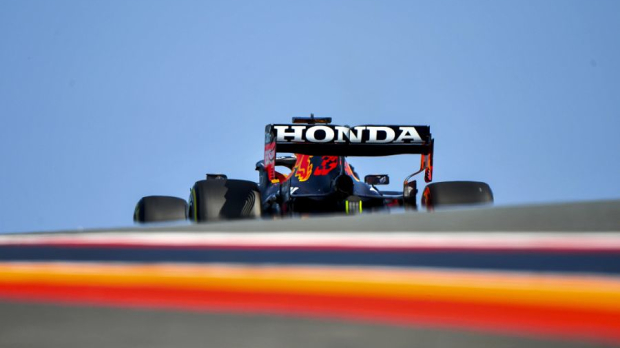 Verstappen driving in Zandvoort