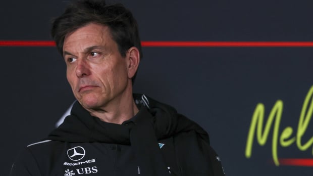 An image of Mercedes F1 chief Toto Wolff during an FIA press conference — Photo: © IMAGO