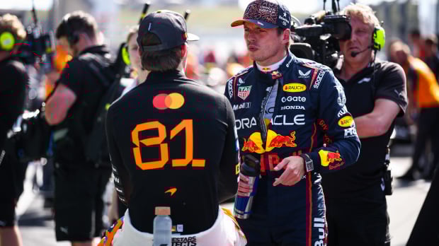 Verstappen and Piastri after race at Zandvoort