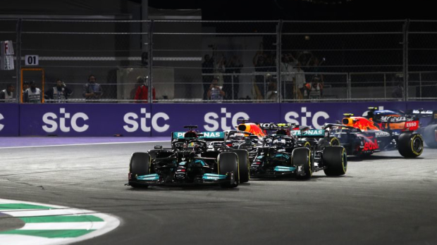 Hamilton, Bottas, Verstappen, Saudi 