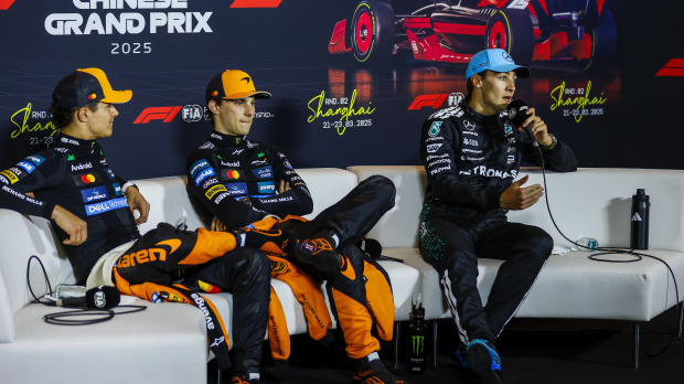 Norris, Piastri, Russell, generic, Chinese GP, 2025