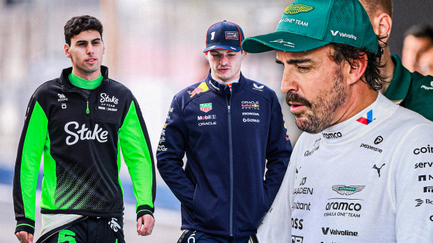 Alonso, Verstappen, Bortoleto, socials
