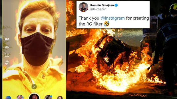 Romain Grosjean about crash in Bahrain — Foto: © LAT Images
