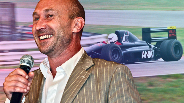 Perry McCarthy with Andrea Moda