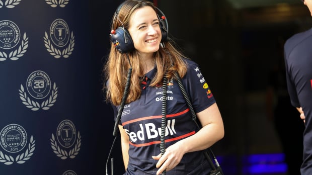 Hannah Schmitz is the mastermind strategist on the Red Bull pitwall
