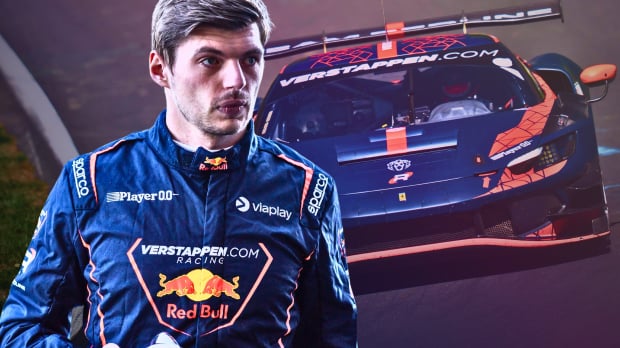 Verstappen in Emil Frey Ferrari at the Nurburgring