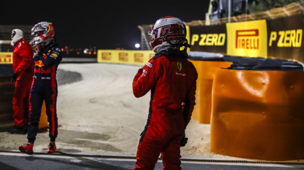 Verstappen, Leclerc, Bahrain 