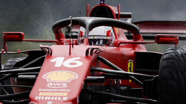 Charles Leclerc at Spa in Belgium