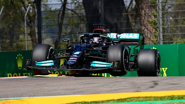 Hamilton at Imola for Mercedes