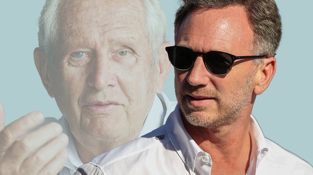 Christian Horner with Helmut Marko on the background