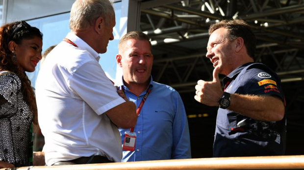 Jos Verstappen, Christian Horner, Helmut Marko 