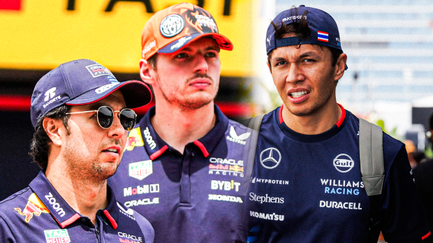 Albon, Verstappen, Pérez, socials