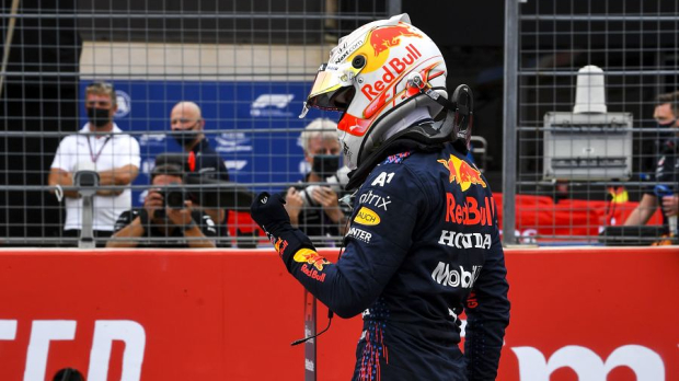 Max Verstappen celebrating in France
