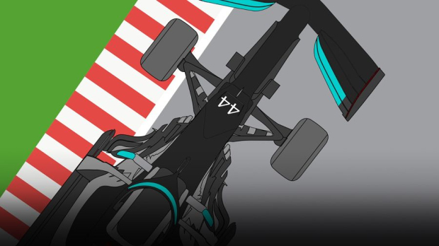 Illustration of a Mercedes F1 car