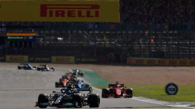 Valtteri Bottas tijdens de sprintrace van British GP