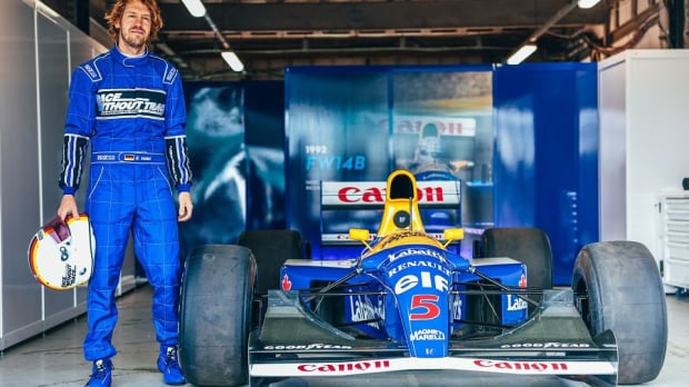 Vettel with the 1992 Williams