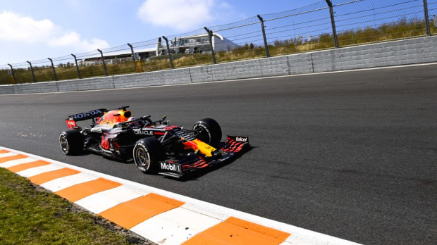 Verstappen in his Red Bull at Zandvoort