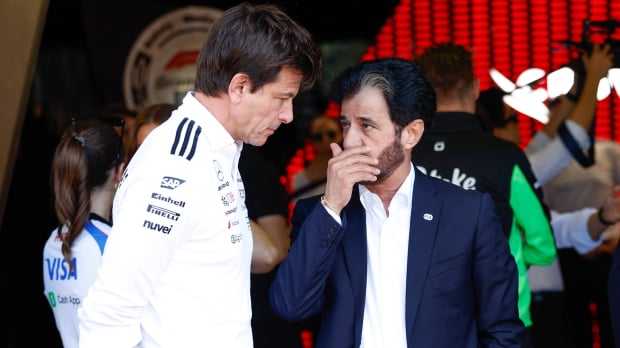 Toto Wolff, Mohammed Ben Sulayem, Mercedes, FIA, Monza, Italy, 2025