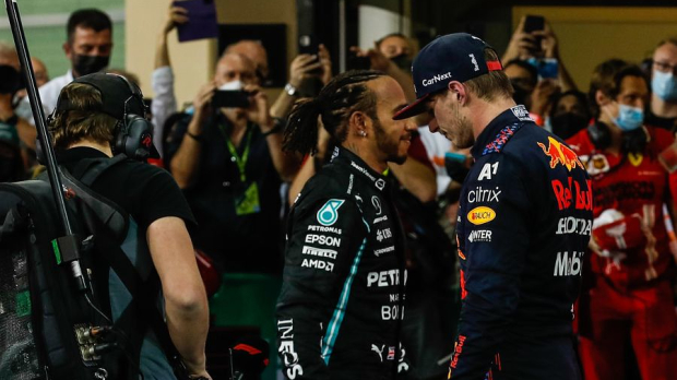 Lewis Hamilton and Max Verstappen
