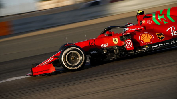 Carlos Sainz in actie tijdens de wintertestdagen in Bahrein