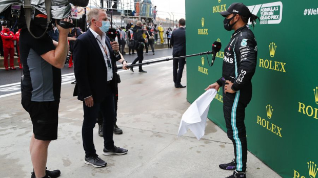 Brundle, Hamilton, Mercedes