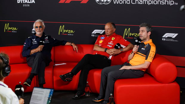 Flavio Briatore, Frederic Vasseur, Andrea Stella, Monza, generic, 2026 — Foto: © IMAGO
