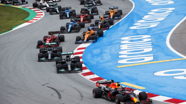 SpanishGP, start, Verstappen, Hamilton 
