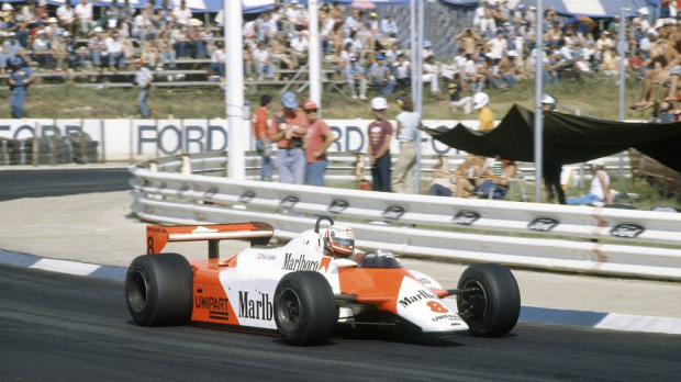 Niki Lauda in Zuid-Afrika in 1982