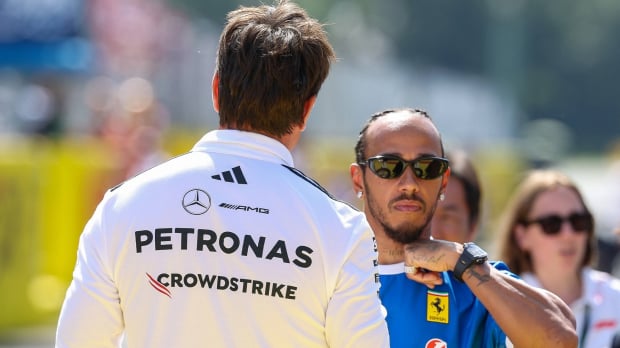 Lewis Hamilton, Toto Wolff, Ferrari, Mercedes, Monza, Italy, 2025