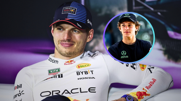 Thumbnail for article regarding Verstappen advice for Antonelli